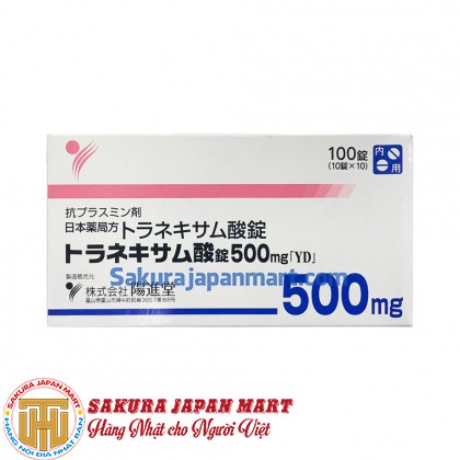 Viên uống trắng da trị nám Transamin 500mg 10 vỉ 100 viên